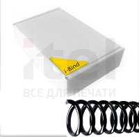 Пластиковые спирали для переплета Coil51L  (6 мм/25) черные (100 шт в пач)