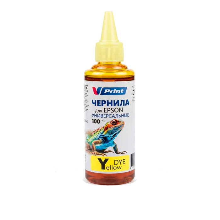 Чернила VPRINT EP ТИП Универсальные (для Epson) Yellow / Желтый 100ml (100)  водорастворимые для струйных принтеров