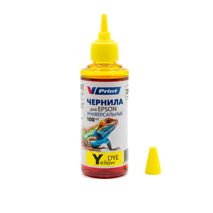Чернила VPRINT EP ТИП Универсальные (для Epson) Yellow / Желтый 100ml (100)  водорастворимые для струйных принтеров
