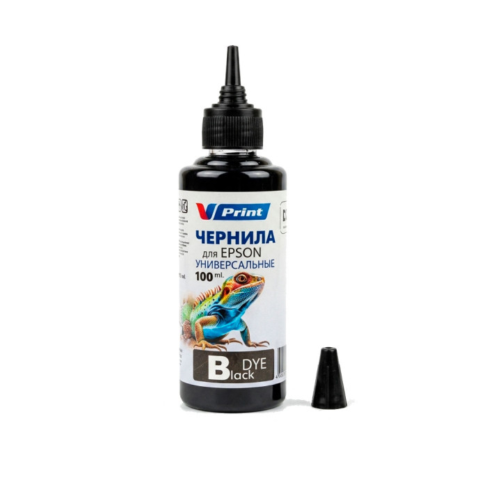 Чернила VPRINT EP ТИП Универсальные (для Epson) Black / Черный 100ml (100)  водорастворимые для струйных принтеров