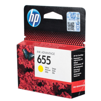 HP 655 Yellow Ink Cartridge HPCZ112A