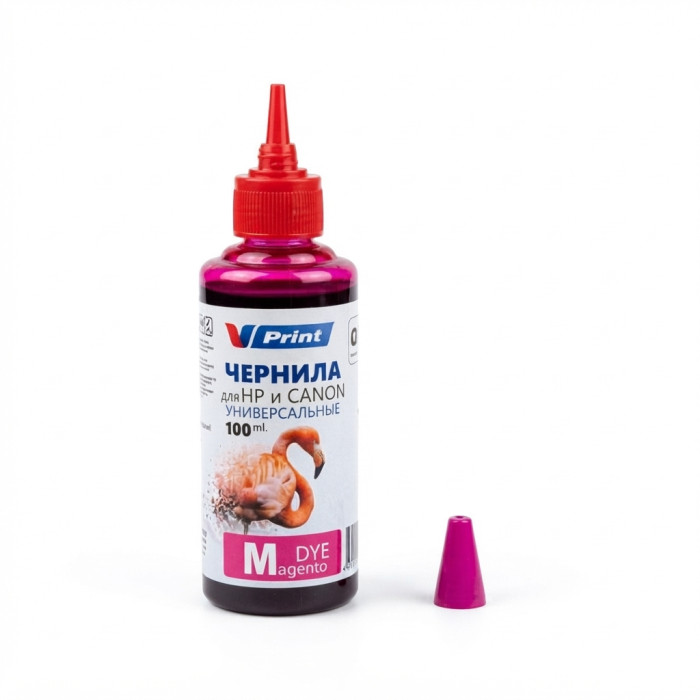 Чернила VPRINT CAN/HH ТИП Универсальные (для Hp и Canon) Magenta / Пурпурный 100ml (100) водорастворимые для струйных принтеров