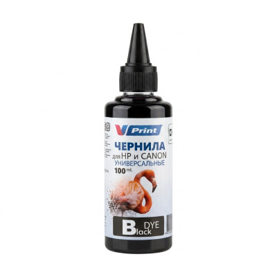 Чернила VPRINT CAN/HH ТИП Универсальные (для Hp и Canon) Black / Черный 100ml (100) водорастворимые для струйных принтеров