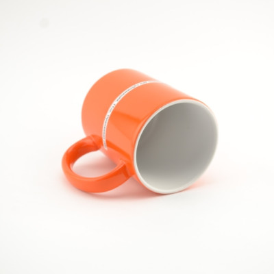 Кружка полуглянцевая MT-B006P Хамелеон для сублимации, 11oz, Оранжевая (48)