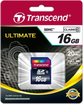 Карта памяти SD 16GB Class 10 Transcend TS16GSDHC10