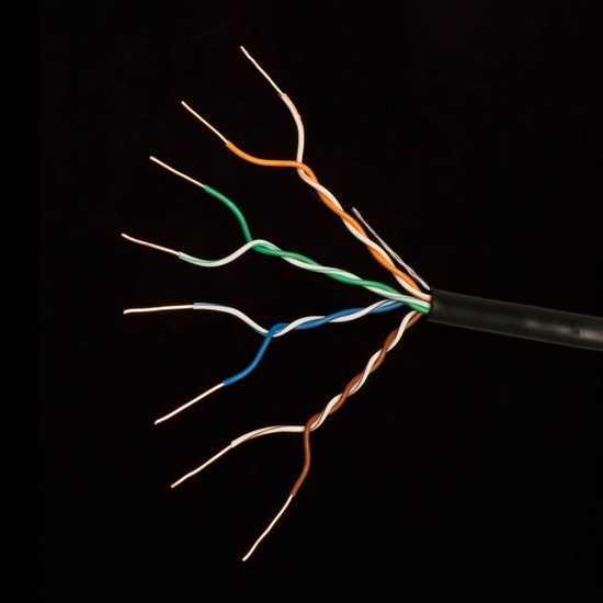 Кабель сетевой, SHIP, D106, Cat.5e, UTP, 4x2x1/0.51мм, PE, 305 м/б (Влагост. Для наружных работ)