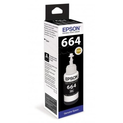 Чернила C13T66414A L100/200/300/400/500/1300 Black ink bottle 70ml