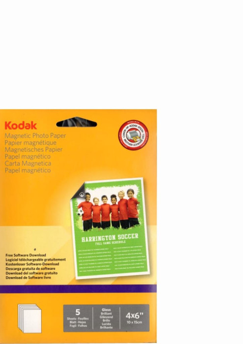 ФОТО БУМАГА КОДАК глянцевая на магнитной основе  4R - 5 листов 690GSM (5740-020) (80) (Xgree)