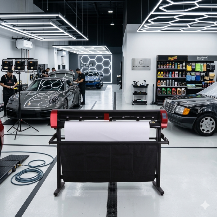 Режущий плоттер SKYCUT AUTO CAR-60 (для АВТОпленок проф.стойка/спец.прижимные ролики, корзина) with AAS / Авто. Оптич. Позиционирование