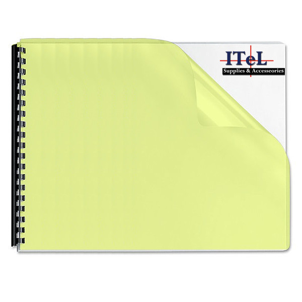 Обложка  ПВХ прозрачная глянец iBind А3/100/150mk  желтый