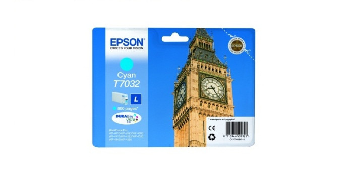 Картридж C13T70324010 WP 4000/4500 Series Ink L Cartridge Cyan