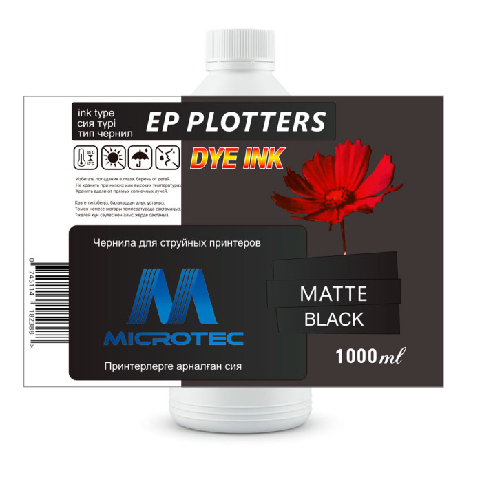 Чернила EP PLOTTERS для Epson PRO7890/9890 Black MATTE 1000ml (Microtec) Матовый Черный                                 