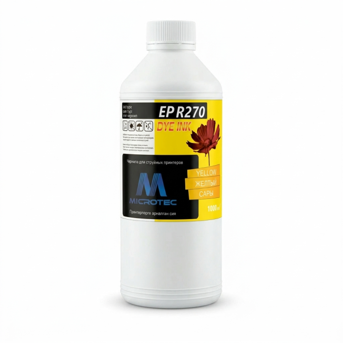 Чернила R270-1L YELLOW / Желтый 1000ml (Microtec)                                                            