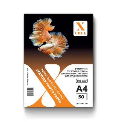 X-GREE EGD300С-A4-50 ДВУХСТОРОННЯЯ ГЛЯНЦЕВАЯ С ТЕКСТУРОЙ ТКАНИ (WITH CLOTH) 50ЛИСТОВ(18)