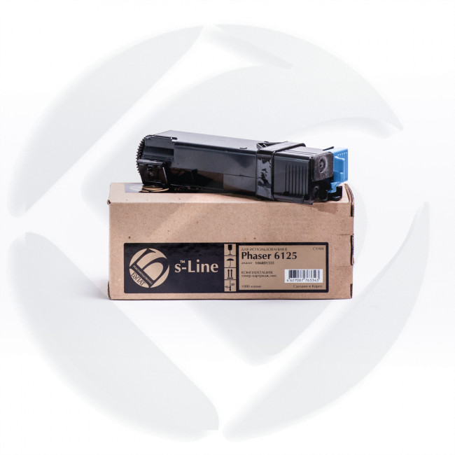106R01335 Тонер-картридж Phaser 6125 (1k) Cyan , Булат s-Line
