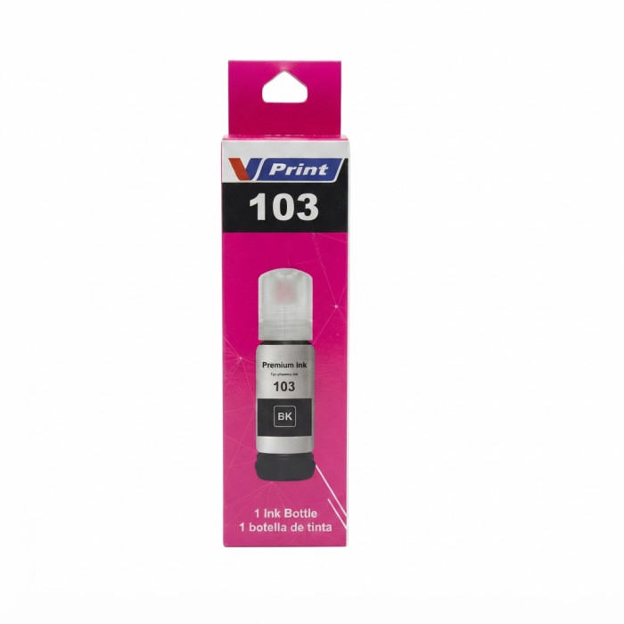 Чернила VPRINT EP UNIVERSAL ТИП 103 (L3100/3150/3160/5190) Magenta / Пурпурный 70ml (100)  водорастворимые для струйных принтеров 