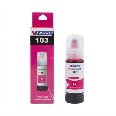 Чернила VPRINT EP UNIVERSAL ТИП 103 (L3100/3150/3160/5190) Magenta / Пурпурный 70ml (100)  водорастворимые для струйных принтеров 