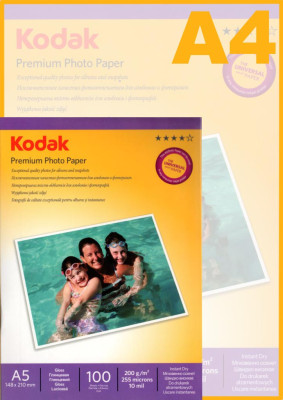 Фотобумага KODAK Premium Photo 10x15/100/200г/м  (5740-806)(5740-312)(48)