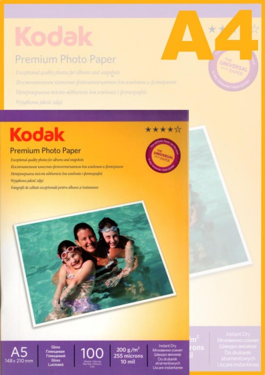 Фотобумага KODAK Premium Photo 10x15/100/200г/м  (5740-806)(5740-312)(48)