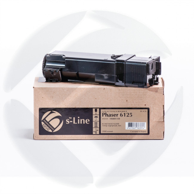106R01338 Тонер-картридж Phaser 6125 (1k) Black Булат s-Line