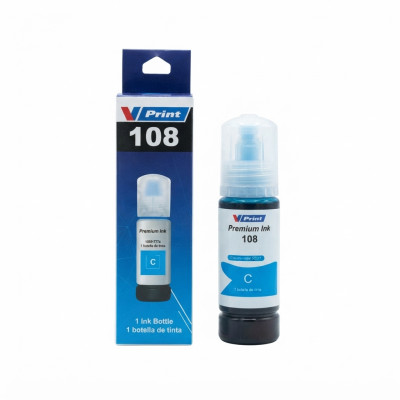 Чернила VPRINT EP UNIVERSAL ТИП 108 (L8050/18050) Cyan / Голубой 70ml (100)  водорастворимые для струйных принтеров 