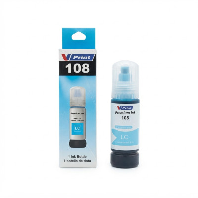 Чернила VPRINT EP UNIVERSAL ТИП 108 (L8050/18050) Light Cyan / Св.Голубой 70ml (100)  водорастворимые для струйных принтеров 