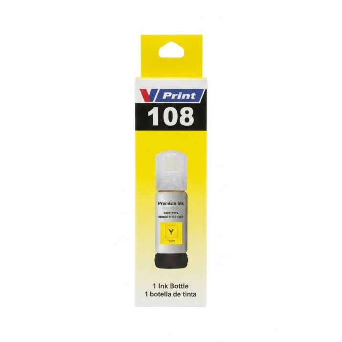 Чернила VPRINT EP UNIVERSAL ТИП 108 (L8050/18050) Yellow / Желтый 70ml (100)  водорастворимые для струйных принтеров 