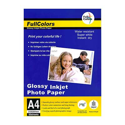 Фотобумага Глянцевая A4/50/180г  FullColors 180GSM-A4-50 (26)