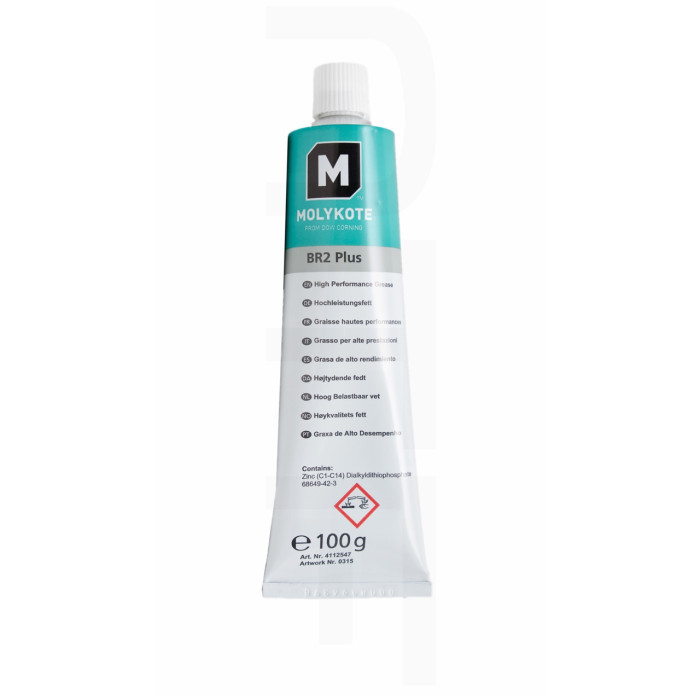 Смазка для металлических передач Подшипники/Направляющие  MOLYKOTE (BR2Plus) 100гр. Тюбик