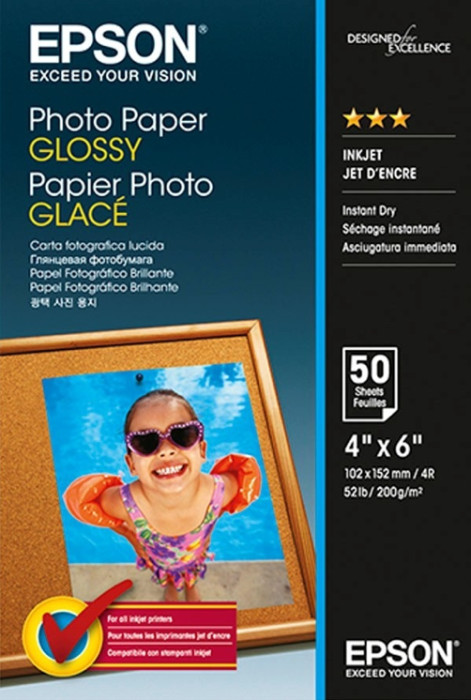 Фотобумага EPSON Photo Paper 10x15 -50  200гр C13S042547