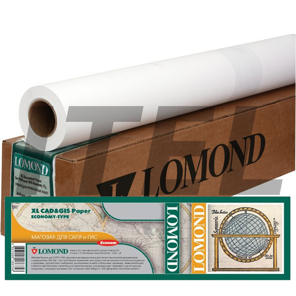 Бумага рулонная Lomond (1202113) для САПР и ГИС 42" (1067мм*45м*50мм) 90 г/м2