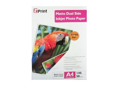 EZ PRINT MD140-A4-50 ДВУХСТОРОННЯЯ МАТОВАЯ ФОТО БУМАГА 140ГР  50 ЛИСТОВ( 20)