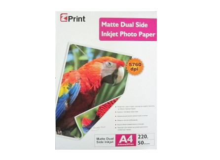 EZ PRINT MD220-A4-50 ДВУХСТОРОННЯЯ МАТОВАЯ ФОТО БУМАГА 220ГР (17)