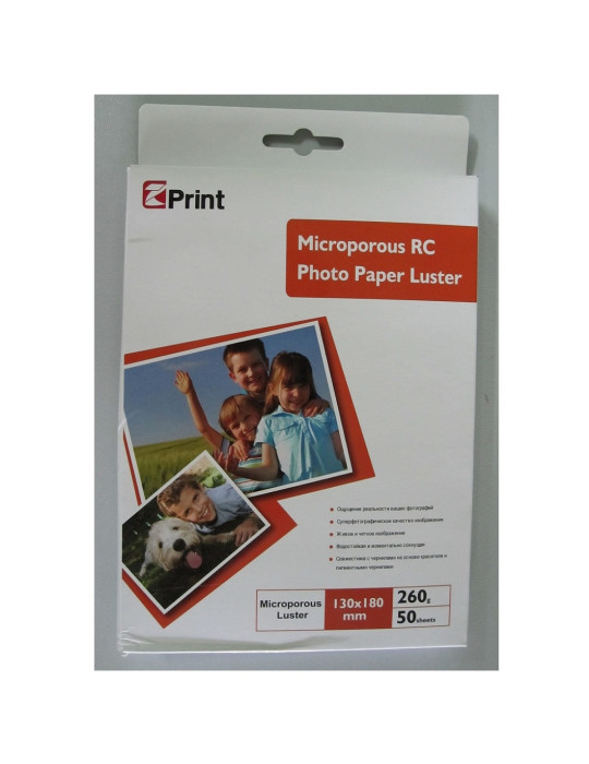 RL260L-13*18-50 EZ PRINT Микропористая глянцевая с блеском фото бумага на резиновой основе
