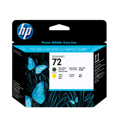 HP C9384A Matte Black and Yellow Printhead №72 for DesignJet T1100/1T2300 /610. головка 2 цв