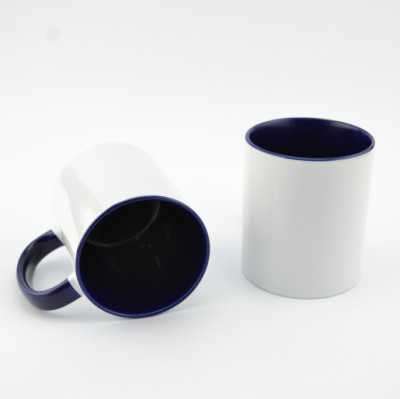 Кружка MT-B002Н для сублимации, ручка и внутренняя часть в цвете, 11oz, Синяя (48)