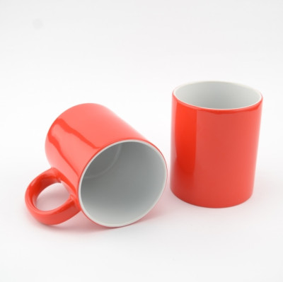 Кружка глянцевая MT-B006P Хамелеон для сублимации, 11oz, Красная (48)