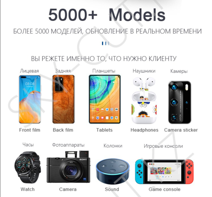 Режущий плоттер для Резки защитных пленок на телефоны и прочие смарт устройства SKYCUT CXU310 (Маркет шаблонов, Wi-Fi)