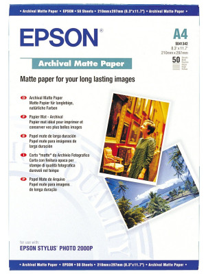 Фотобумага Epson матовая Archival Matter Paper A4 192 гр 50листов C13S041342