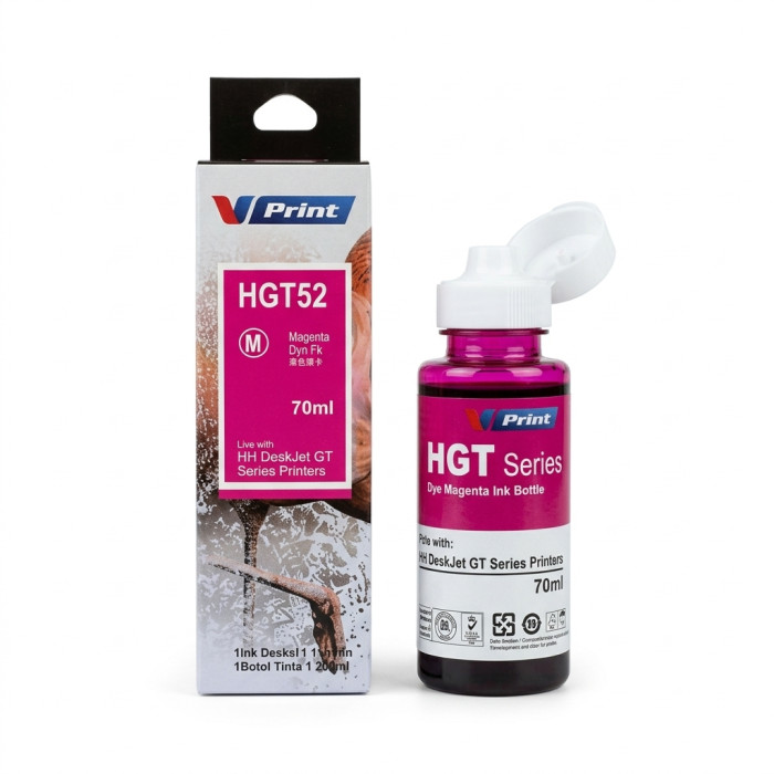 Чернила VPRINT HH UNIVERSAL ТИП GT52 (ST и IT 115/315/415/319/419) Magenta / Пурпурный 70ml (100)  водорастворимые для струйных принтеров