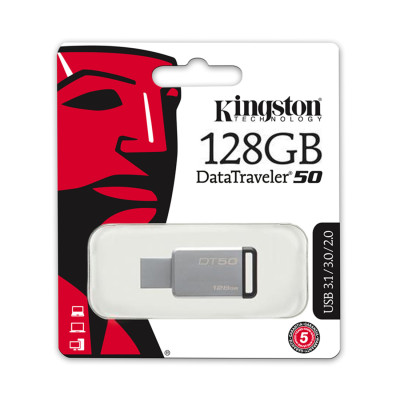 USB Флеш 128GB 3.0 Kingston DT50/128GB металл