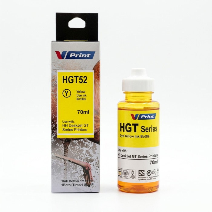 Чернила VPRINT HH UNIVERSAL ТИП GT52 (ST и IT 115/315/415/319/419) Yellow / Желтый 70ml (100)  водорастворимые для струйных принтеров