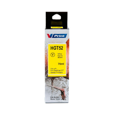 Чернила VPRINT HH UNIVERSAL ТИП GT52 (ST и IT 115/315/415/319/419) Yellow / Желтый 70ml (100)  водорастворимые для струйных принтеров