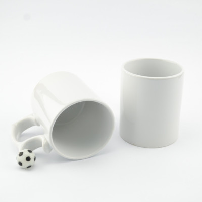 Кружка ФУТБОЛ MT-B016 для сублимации, 11oz, Белая  (48)