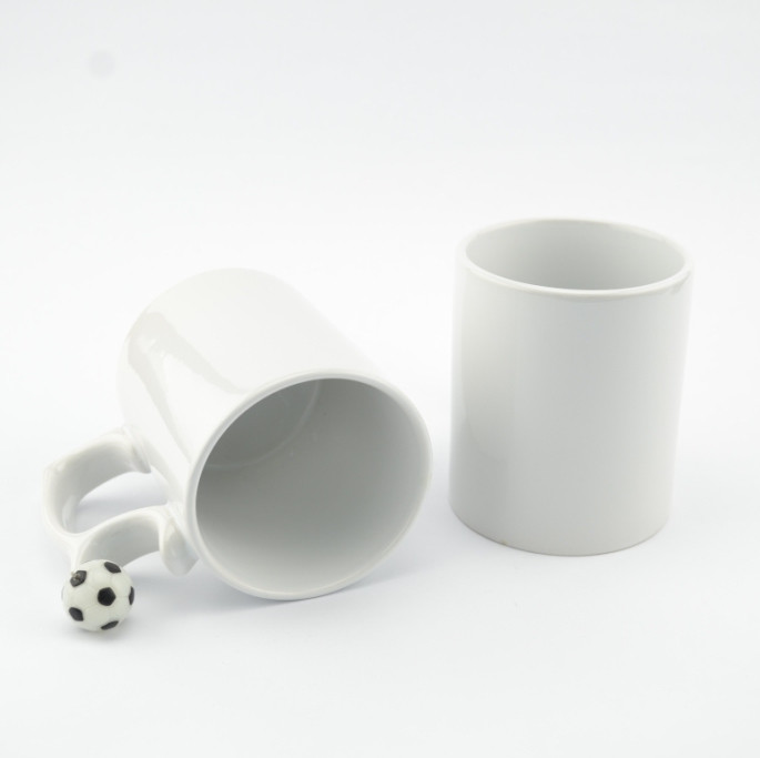 Кружка ФУТБОЛ MT-B016 для сублимации, 11oz, Белая  (48)