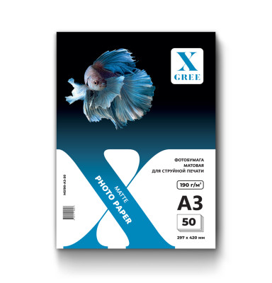 MS128-A3-50 Фотобумага для струйной печати X-GREE Матовая A3*297x420мм/50л/128г NEW (20)