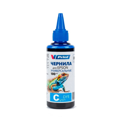 Чернила VPRINT EP ТИП Универсальные (для Epson) Cyan / Голубой 100ml (100)  водорастворимые для струйных принтеров