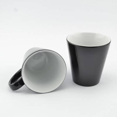 Кружка Конусная  MT-LM012CK хамелеон для сублимации 12oz, Черная  (36) без коробки