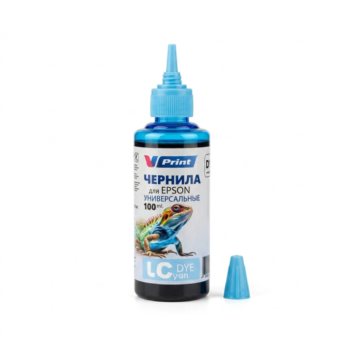 Чернила VPRINT EP ТИП Универсальные (для Epson) Light Cyan / Св.Голубой 100ml (100)  водорастворимые для струйных принтеров