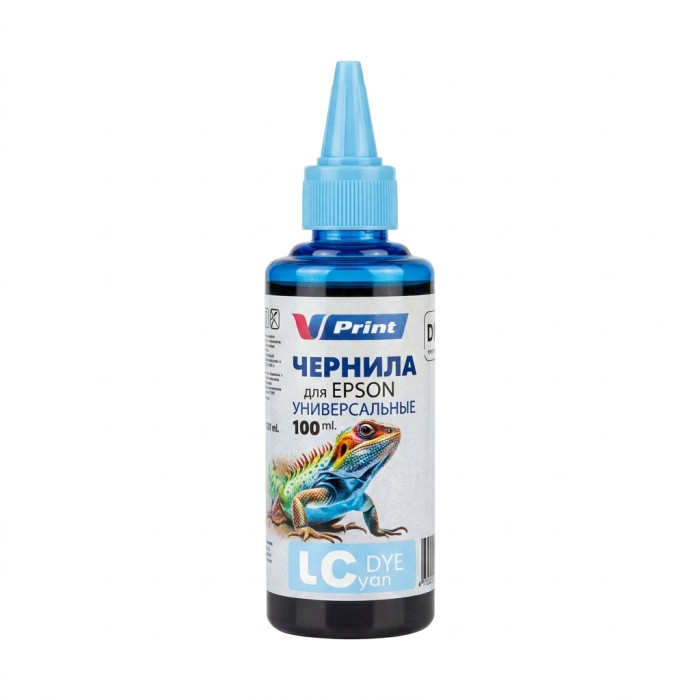 Чернила VPRINT EP ТИП Универсальные (для Epson) Light Cyan / Св.Голубой 100ml (100)  водорастворимые для струйных принтеров